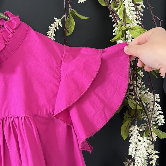 Anthropologie X Maeve Ophelia Ruffle Sleeve Long High Neck Blouse. Size S - Picture 9 of 13